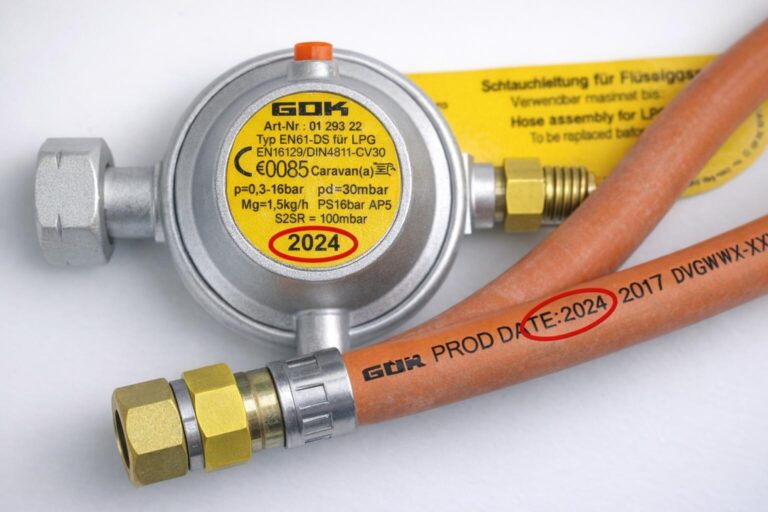 Ablaufdatum für Gasdruckminderer und Gasschläuche: Fristen, Kennzeichnung, Austausch